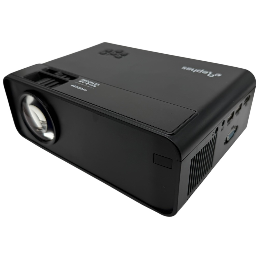 eLephas W13 LED Projector‎ Keystone Focus USB HDMI VGA AV Ports Black